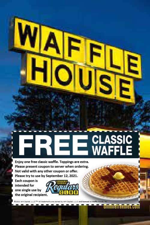 Waffle House Coupon Free Classic Waffle & Hashbrowns