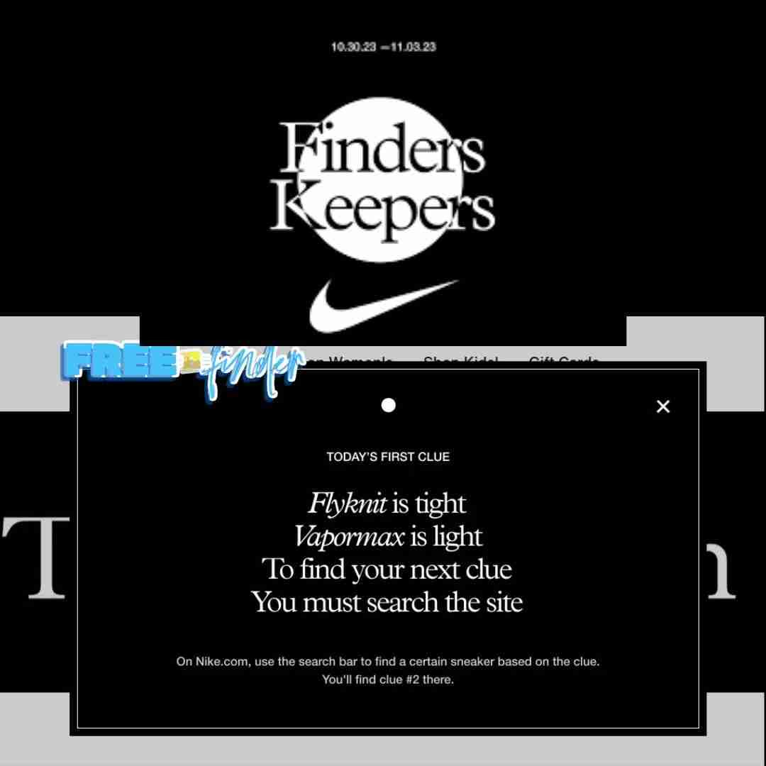 Nike Finders Keepers Scavenger Hunt (Answers CLUES Solved