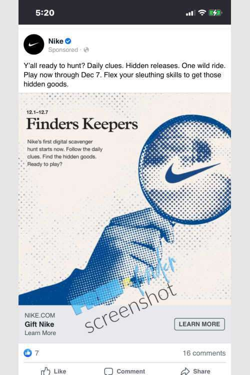 Nike Finders Keepers Scavenger Hunt (Answers CLUES Solved