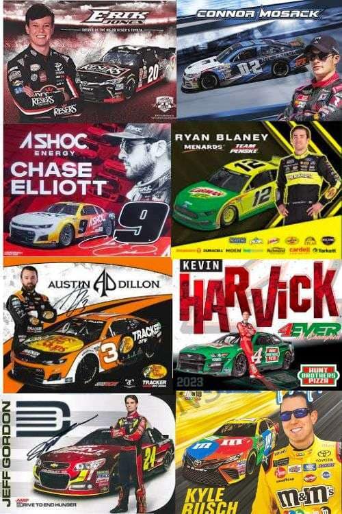 100's of NASCAR Race Car HERO Cards Free (HUGE LIST)